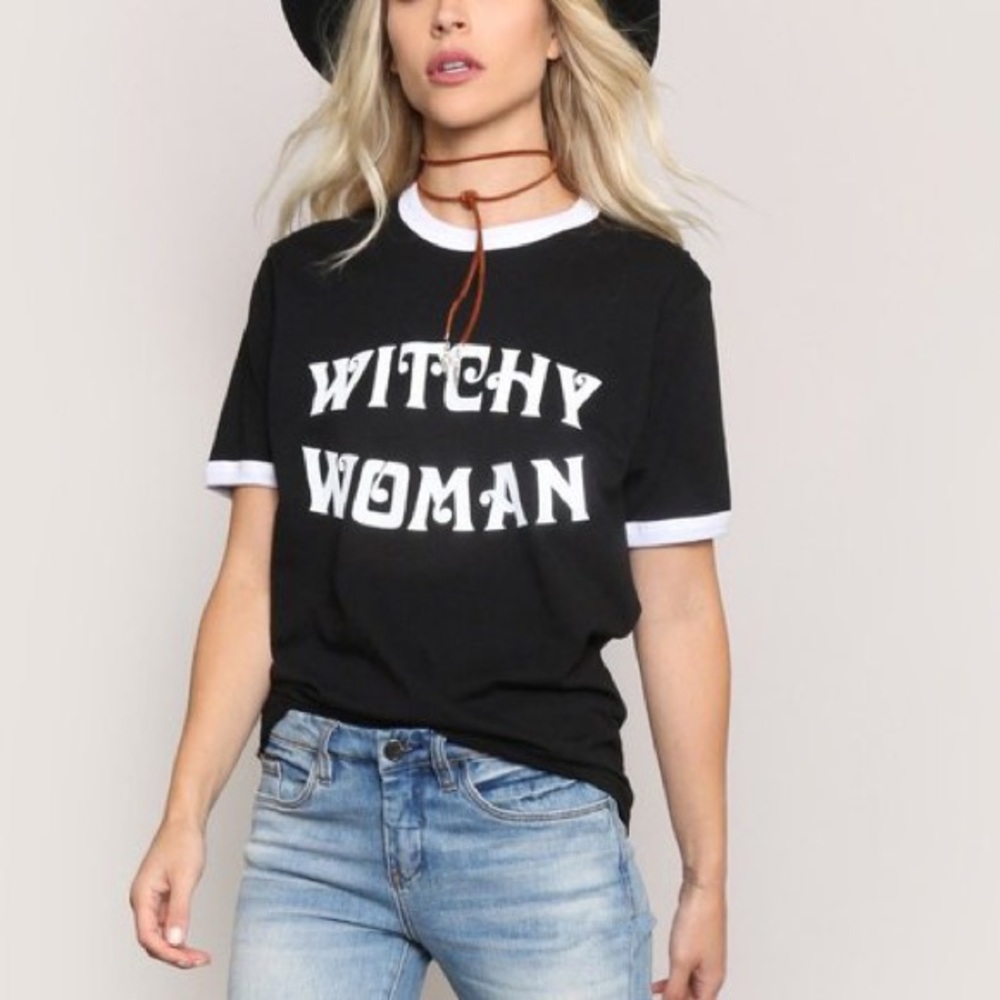 Witchy Woman Ringer Tee